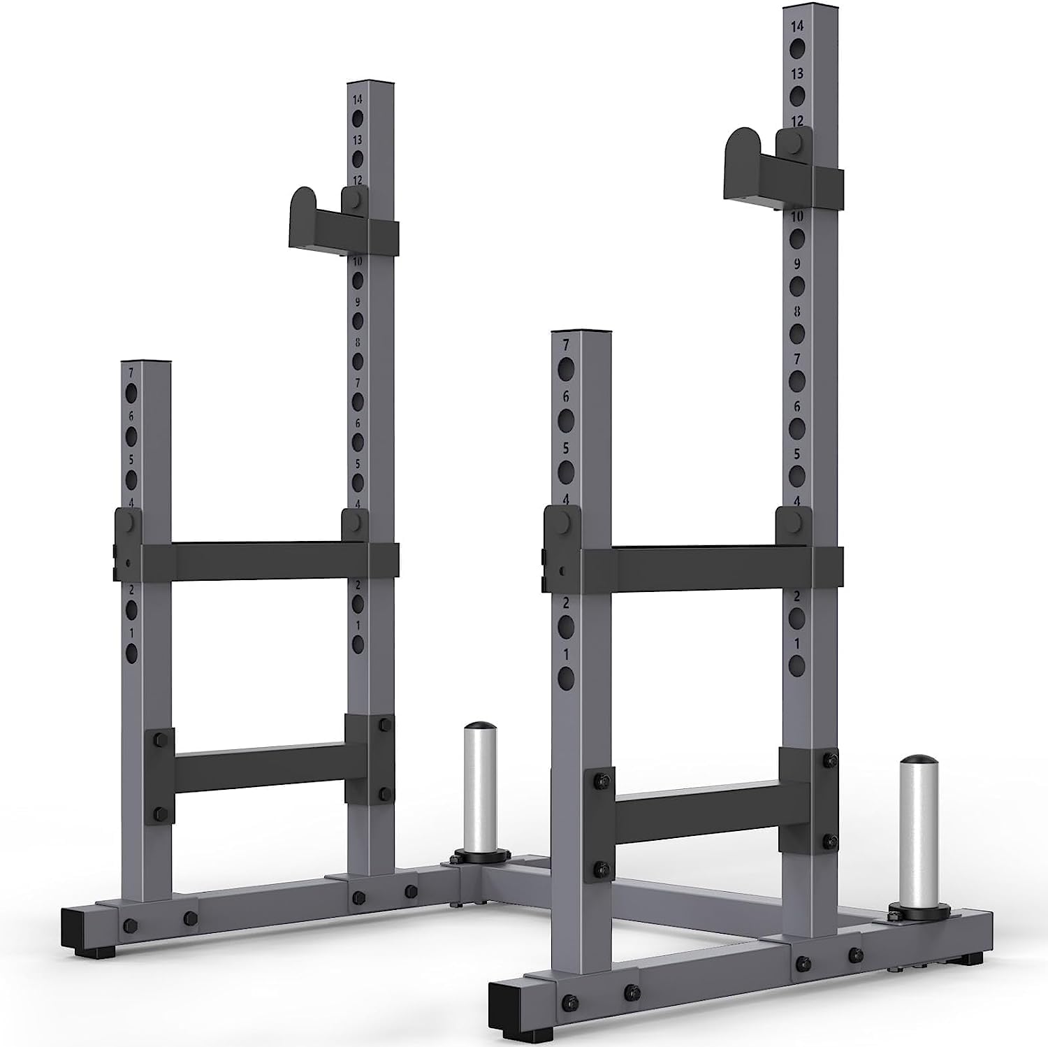 Squat Rack for Home Gym with Max Load 1800 lbs for Bumpers and 600 lbs for J Hooks (Model:)