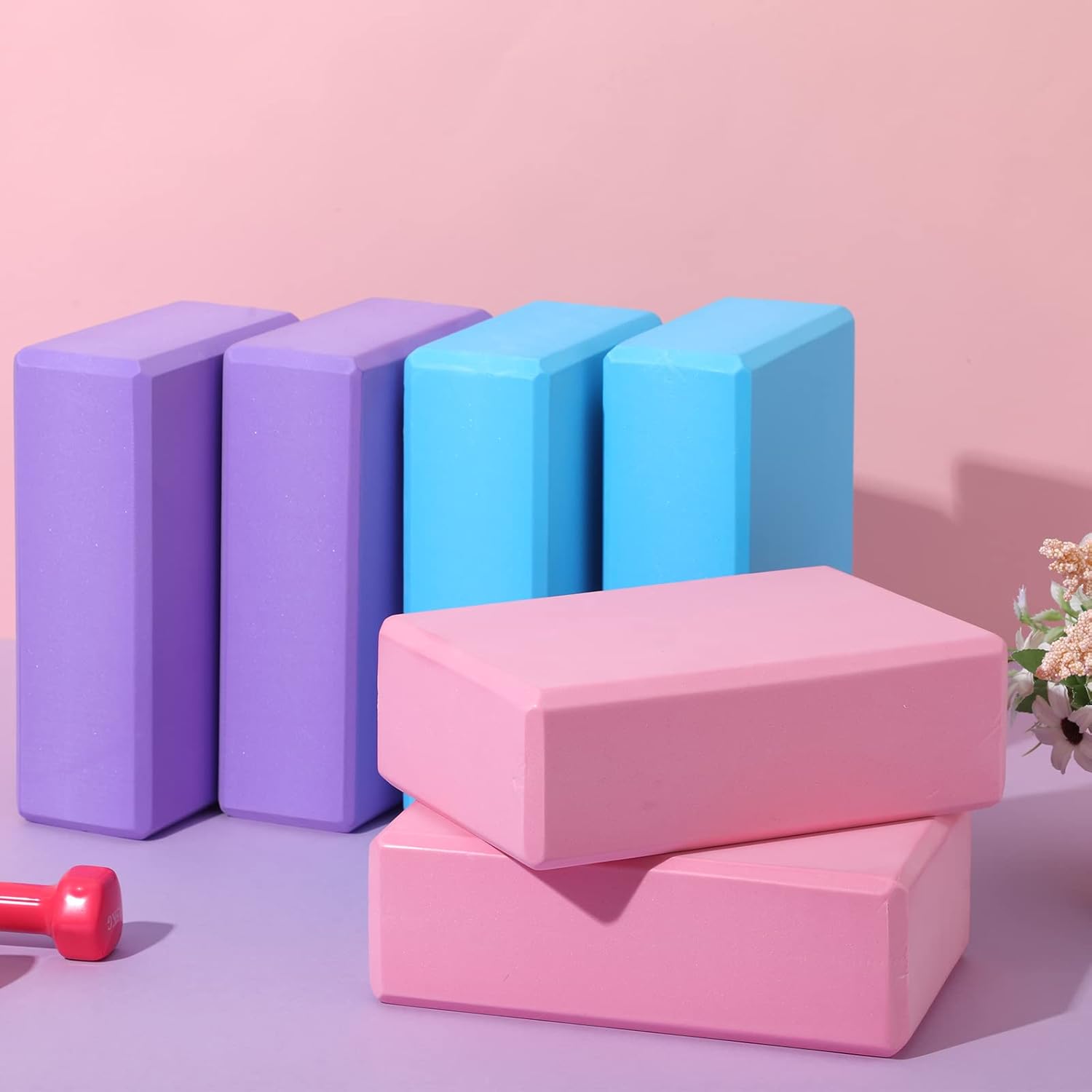 30 Pcs Yoga Blocks Bulk Eva Foam Block Pack, 9 x 6 x 3 Inch Exercise Brick Foam High Density Soft Non Slip Yoga Accessories for Exercise Pilates General Fitness and Workouts, Multicolor - Image 2