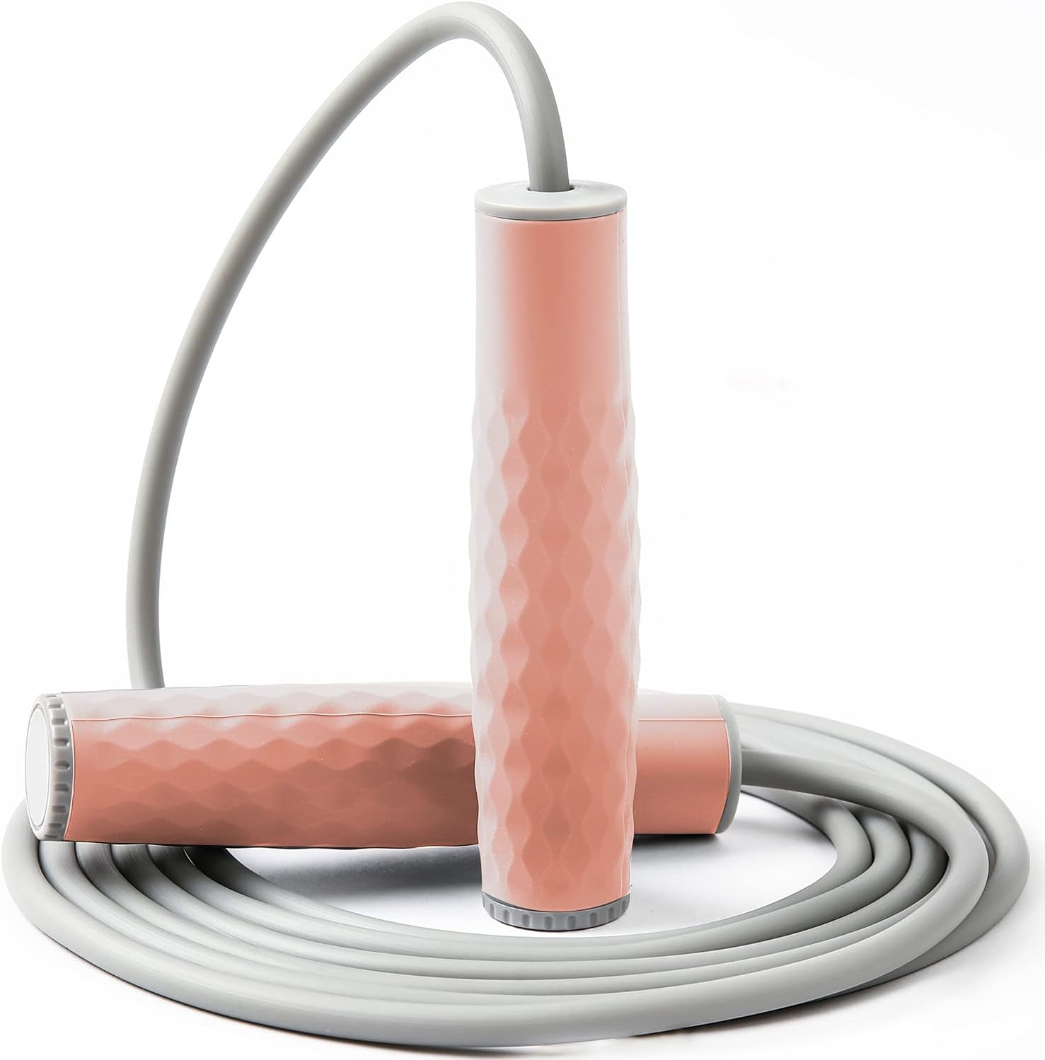 Weighted Jump Rope Workout-1LB Professional Skipping Rope with Adjustable Length and Silicone Comfortable Grips,Heavy Jumpropes Adults Fitness Women Men,Cardio Boxing Endurance Training Exercise