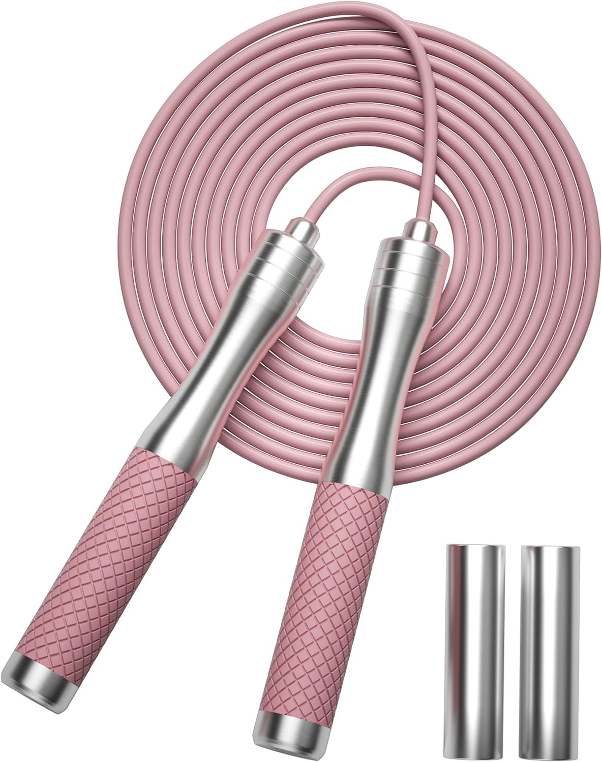 Skipping Rope for Women Men Exercise with Adjustable Length Jumping Rope and Alloy & Silicone Handles Suitable for Workout Boxing Home Gym